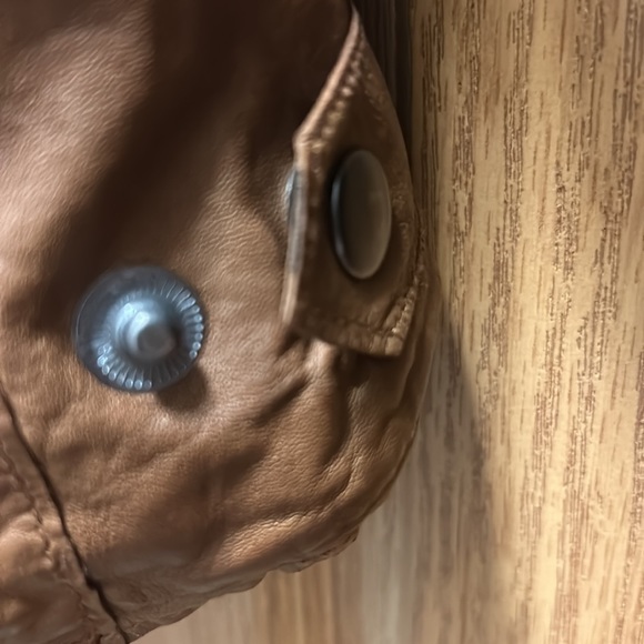 MUUBAA Moto Asymmetrical Lamb Leather Jacket in Burnt Sienna - Picture 5 of 6